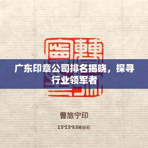 广东印章公司排名揭晓，探寻行业领军者