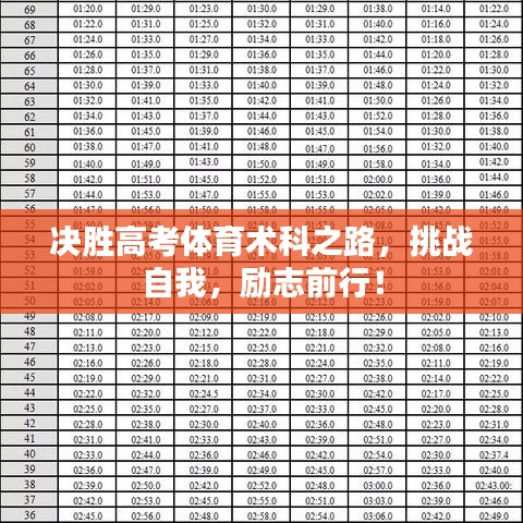 决胜高考体育术科之路，挑战自我，励志前行！