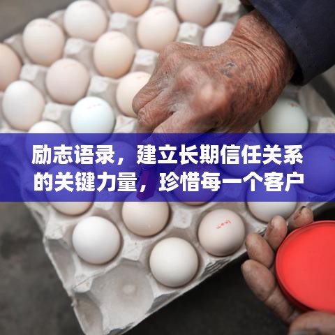 励志语录，建立长期信任关系的关键力量，珍惜每一个客户！