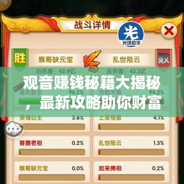 观音赚钱秘籍大揭秘，最新攻略助你财富增长之路畅通无阻