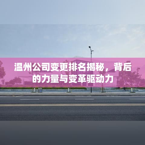 温州公司变更排名揭秘，背后的力量与变革驱动力