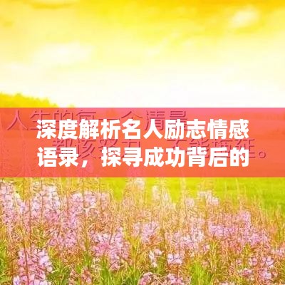 深度解析名人励志情感语录，探寻成功背后的故事与智慧，启发无限潜能