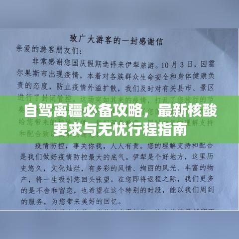 自驾离疆必备攻略，最新核酸要求与无忧行程指南