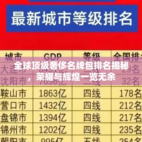 全球顶级奢侈名牌包排名揭秘，荣耀与辉煌一览无余