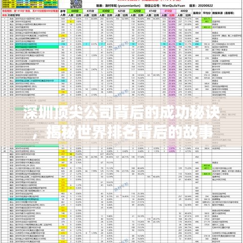 深圳顶尖公司背后的成功秘诀，揭秘世界排名背后的故事