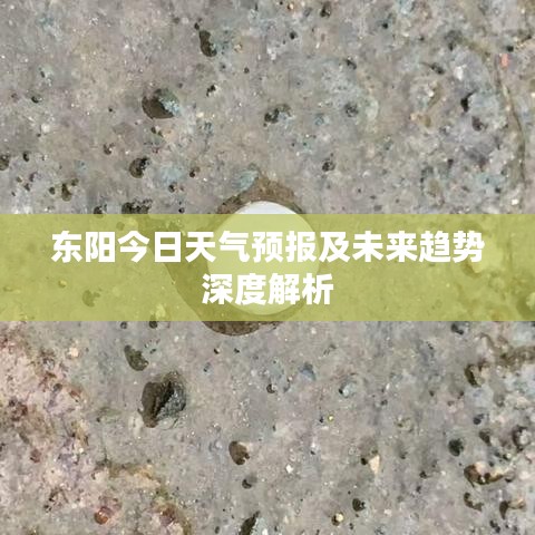 东阳今日天气预报及未来趋势深度解析