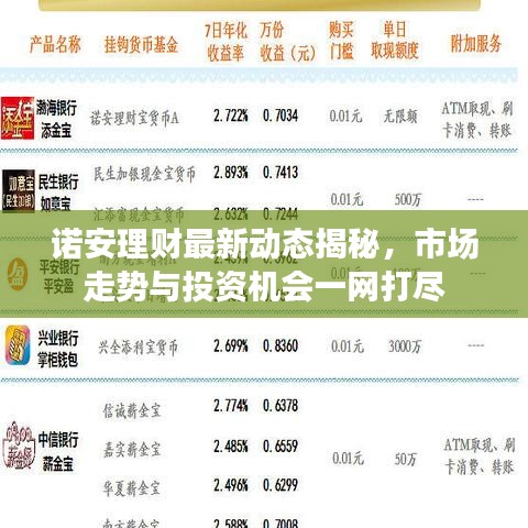 诺安理财最新动态揭秘，市场走势与投资机会一网打尽
