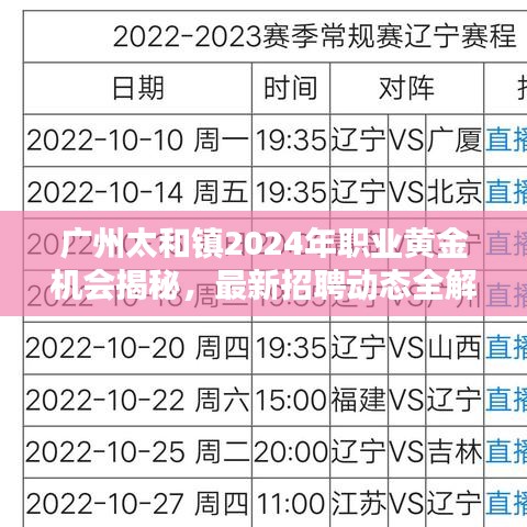 广州太和镇2024年职业黄金机会揭秘，最新招聘动态全解析！