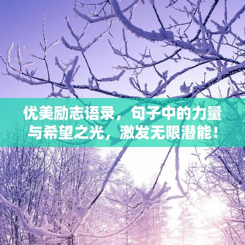 优美励志语录，句子中的力量与希望之光，激发无限潜能！