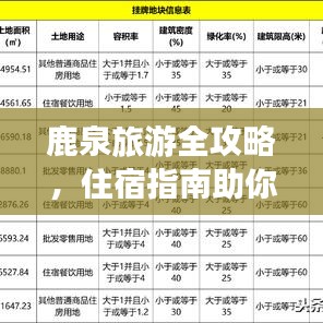 鹿泉旅游全攻略，住宿指南助你畅游胜地！