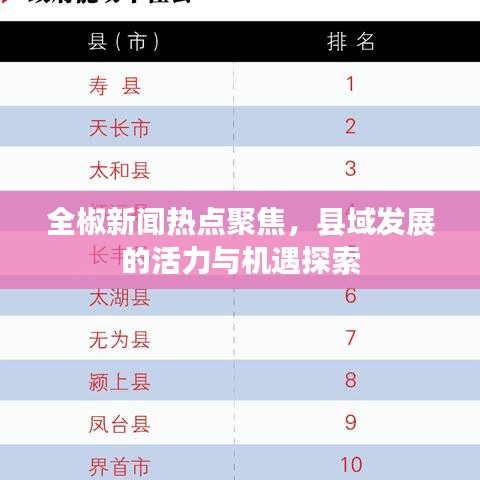 全椒新闻热点聚焦，县域发展的活力与机遇探索