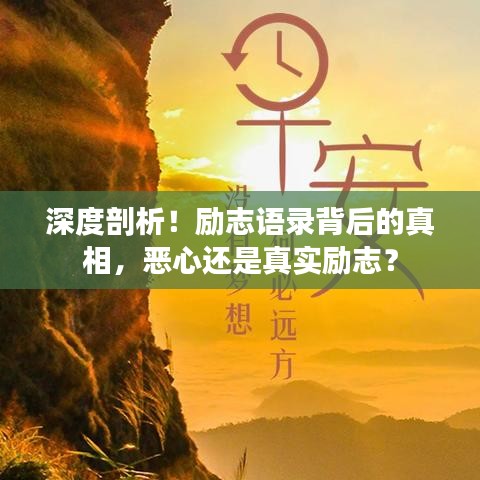 深度剖析！励志语录背后的真相，恶心还是真实励志？