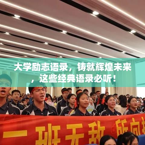 大学励志语录，铸就辉煌未来，这些经典语录必听！