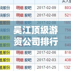 吴江顶级游资公司排行榜揭晓，探寻行业翘楚的成功秘诀！