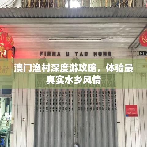 澳门渔村深度游攻略，体验最真实水乡风情