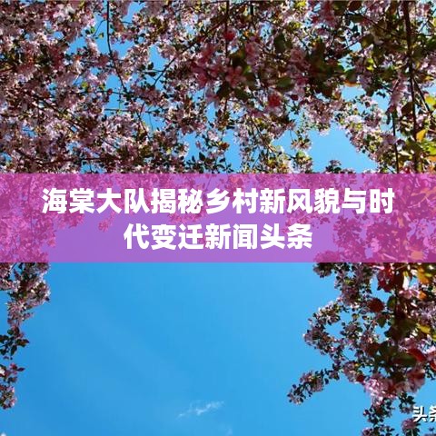 海棠大队揭秘乡村新风貌与时代变迁新闻头条