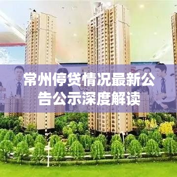 常州停贷情况最新公告公示深度解读